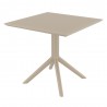 Lucy Outdoor Bistro Table - Taupe - Angled