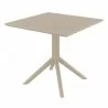 Lucy Outdoor Bistro Table - Taupe - Angled - Lucy Outdoor Bistro Table - Taupe - Angled