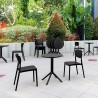Compamia Lucy Bistro Set 3 Piece with 24 inch Table Top in Black - Lifestyle