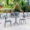 Compamia Lucy Bistro Set 3 Piece with 24 inch Table Top in Dark Gray - Lifestyle