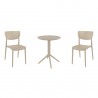 Compamia Lucy Bistro Set 3 Piece with 24 inch Table Top in Taupe