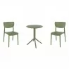 Compamia Lucy Bistro Set 3 Piece with 24 inch Table Top in Olive Green - Compamia Lucy Bistro Set 3 Piece with 24 inch Table Top in Olive Green