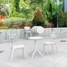 Compamia Lucy Bistro Set 3 Piece with 24 inch Table Top in White - Lifestyle - Compamia Lucy Bistro Set 3 Piece with 24 inch Table Top in White - Lifestyle