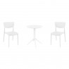 Compamia Lucy Bistro Set 3 Piece with 24 inch Table Top in White