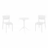 Compamia Lucy Bistro Set 3 Piece with 24 inch Table Top in White - Compamia Lucy Bistro Set 3 Piece with 24 inch Table Top in White