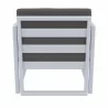 Compamia Mykonos Patio Club Chair Silver with Sunbrella Charcoal - Back View - Compamia Mykonos Patio Club Chair Silver with Sunbrella Charcoal - Back View