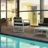 Compamia Mykonos Patio Club Chair Silver with Sunbrella Charcoal - Lifestyle - Compamia Mykonos Patio Club Chair Silver with Sunbrella Charcoal - Lifestyle