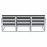  Compamia Mykonos Patio Sofa Silver with Sunbrella Charcoal Cushion - Back View -  Compamia Mykonos Patio Sofa Silver with Sunbrella Charcoal Cushion - Back View