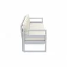  Compamia Mykonos Patio Sofa Silver with Sunbrella Natural Cushion - Side -  Compamia Mykonos Patio Sofa Silver with Sunbrella Natural Cushion - Side
