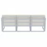  Compamia Mykonos Patio Sofa Silver with Sunbrella Natural Cushion - Back View -  Compamia Mykonos Patio Sofa Silver with Sunbrella Natural Cushion - Back View