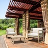 Mykonos Club Seating Set 3 piece Taupe with Sunbrella Natural Cushion