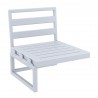 Compamia Mykonos Extension Silver with Sunbrella Natural Cushion - Angled