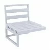 Compamia Mykonos Extension Silver with Sunbrella Natural Cushion - Angled - Compamia Mykonos Extension Silver with Sunbrella Natural Cushion - Angled