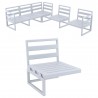 Compamia Mykonos Extension Silver with Sunbrella Natural Cushion - With Set for Reference