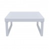 Compamia Mykonos Square Coffee Table In Silver - Front