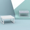 Compamia Mykonos Square Coffee Table In Silver - Lifestyle