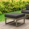 Mykonos Ottoman Taupe with Sunbrella Canvas Charcoal Cushion - Mykonos Ottoman Taupe with Sunbrella Canvas Charcoal Cushion