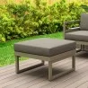 Mykonos Ottoman Taupe with Sunbrella Canvas Taupe Cushion - Mykonos Ottoman Taupe with Sunbrella Canvas Taupe Cushion