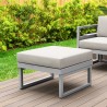 Compamia Mykonos Ottoman Silver with Sunbrella Natural Cushion - Lifestyle 2