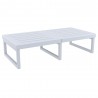 Compamia Mykonos Rectangle Lounge Table Silver - Angled