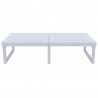 Compamia Mykonos Rectangle Lounge Table Silver - Front