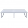 Compamia Mykonos Rectangle Lounge Table Silver - Front