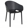 Compamia Sky Pro Stacking Dining Chair in Black - Angled