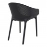 Compamia Sky Pro Stacking Dining Chair in Black - Back Angled