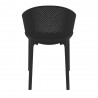 Compamia Sky Pro Stacking Dining Chair in Black - Back View