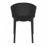 Compamia Sky Pro Stacking Dining Chair in Black - Back View - Compamia Sky Pro Stacking Dining Chair in Black - Back View