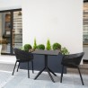 Compamia Sky Pro Stacking Dining Chair in Black - Lifestyle 1
