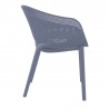 Compamia Sky Pro Stacking Dining Chair in Gray - Side