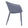 Compamia Sky Pro Stacking Dining Chair in Gray - Side - Compamia Sky Pro Stacking Dining Chair in Gray - Side