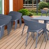 Compamia Sky Pro Stacking Dining Chair in Gray - Lifestyle 1