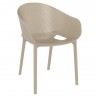 Compamia Sky Pro Stacking Dining Chair in Taupe - Angled