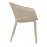 Compamia Sky Pro Stacking Dining Chair in Taupe - Side