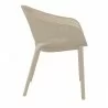 Compamia Sky Pro Stacking Dining Chair in Taupe - Side - Compamia Sky Pro Stacking Dining Chair in Taupe - Side