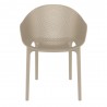 Compamia Sky Pro Stacking Dining Chair in Taupe - Front