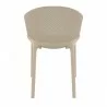 Compamia Sky Pro Stacking Dining Chair in Taupe - Back View - Compamia Sky Pro Stacking Dining Chair in Taupe - Back View