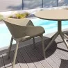 Compamia Sky Pro Stacking Dining Chair in Taupe - Lifestyle - Compamia Sky Pro Stacking Dining Chair in Taupe - Lifestyle