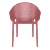 Compamia Sky Pro Stacking Dining Chair in Marsala - Front