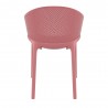Compamia Sky Pro Stacking Dining Chair in Marsala - Back View