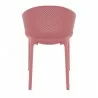 Compamia Sky Pro Stacking Dining Chair in Marsala - Back View - Compamia Sky Pro Stacking Dining Chair in Marsala - Back View