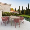 Compamia Sky Pro Stacking Dining Chair in Marsala - Lifestyle 