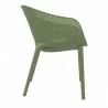 Compamia Sky Pro Stacking Dining Chair in Olive Green - Side - Compamia Sky Pro Stacking Dining Chair in Olive Green - Side