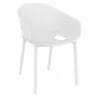 Compamia Sky Pro Stacking Dining Chair in White - Angled - Compamia Sky Pro Stacking Dining Chair in White - Angled