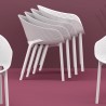 Compamia Sky Pro Stacking Dining Chair in White - Side Lifestyle