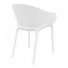 Compamia Sky Pro Stacking Dining Chair in White - Back Angled - Compamia Sky Pro Stacking Dining Chair in White - Back Angled