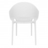 Compamia Sky Pro Stacking Dining Chair in White - Front