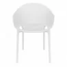 Compamia Sky Pro Stacking Dining Chair in White - Front - Compamia Sky Pro Stacking Dining Chair in White - Front
